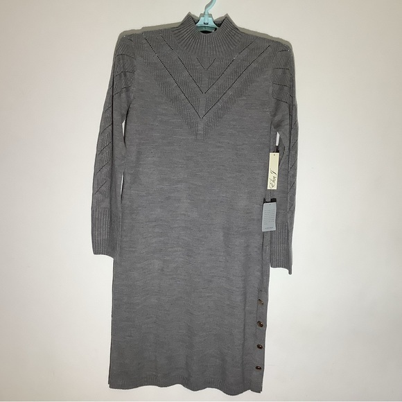 NWT Eliza J Womens Long Sleeve‎ Sweater Dress Grey SIze XXL - Picture 1 of 6